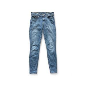 Gap Jeans Womens 27 Long Blue Denim 1969 Resolution Legging Skinny Fit Stretch